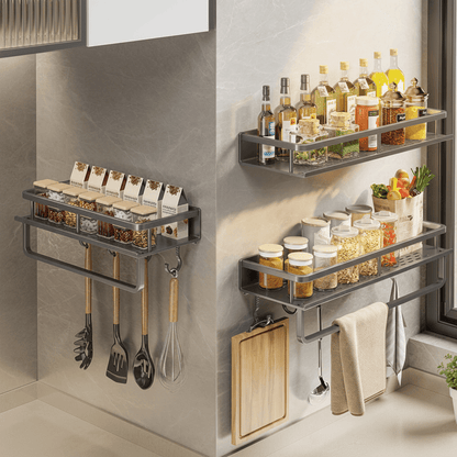 Suporte de Parede para Especiarias e Utensílios de Cozinha