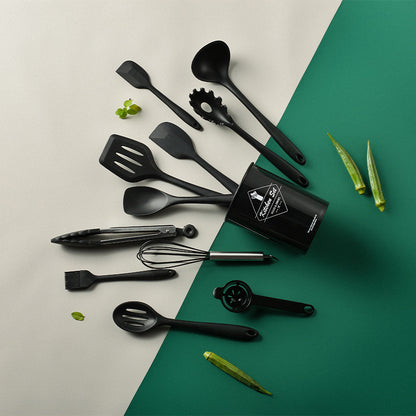 Conjunto de 10 Peças de Silicone Antiaderente com Balde
