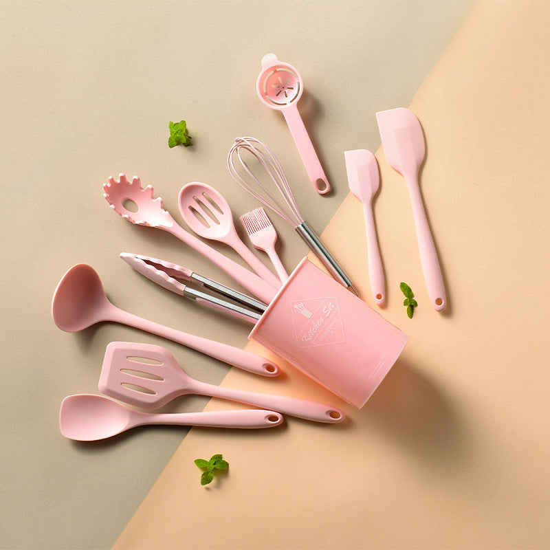 Conjunto de 10 Peças de Silicone Antiaderente com Balde